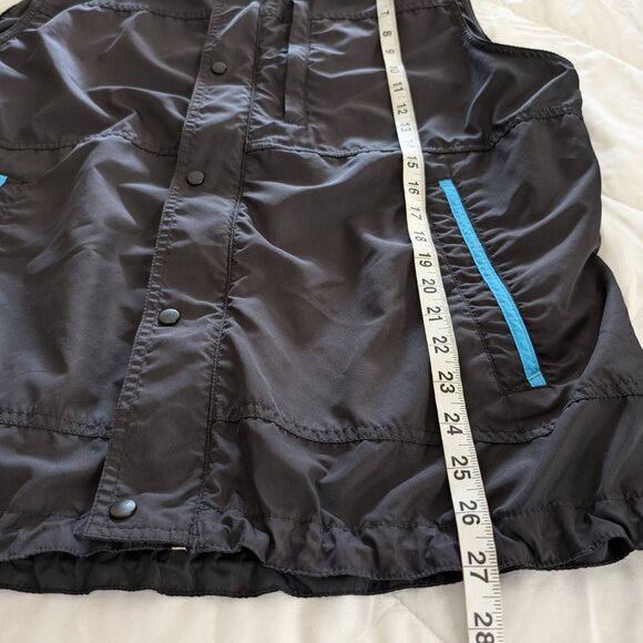REI Vest Men's L Black Blue Full Zip‎ Snap Mock Neck Pockets Outdoors Logo - Picture 15 of 15